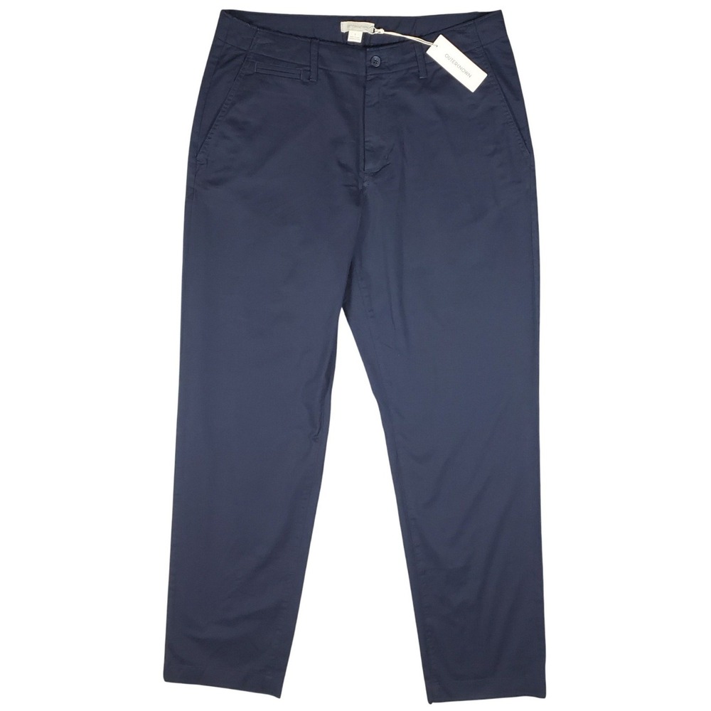 Outerknown Pants Womens 8 Navy Blue Chino Organic Cotton Preppy 32x32 Casual New